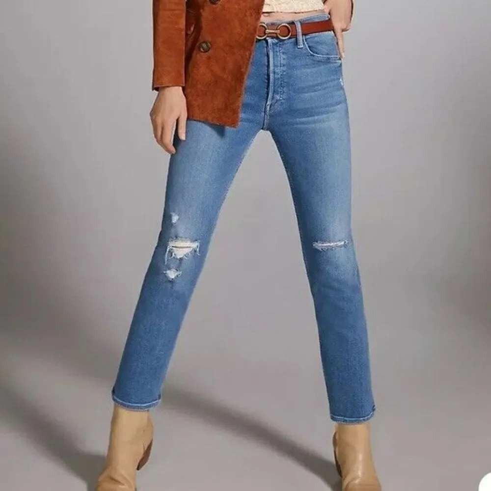 Mother The Tomcat Play Like A Pirate Distressed Jeans Medium Wash Size 25